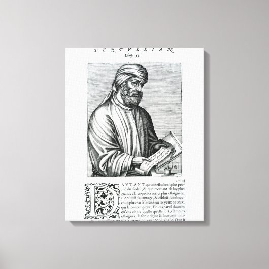Tertullian, illustratie van Andre Thevet's Canvas Afdruk (Voorkant)
