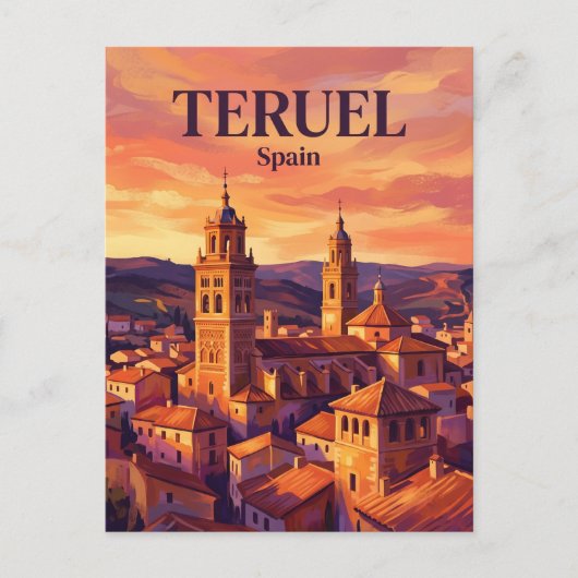 Teruel Spanje Briefkaart (Voorkant)