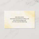 Terug 2 Basiskennis Waterverf Onderwijs Visitekaar Visitekaartje (Achterkant)