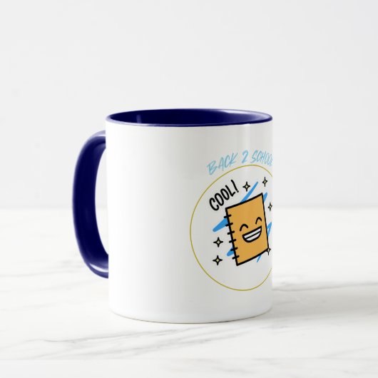 Terug 2 School Cool School Begin T-shirt Mok (Voorkant links)