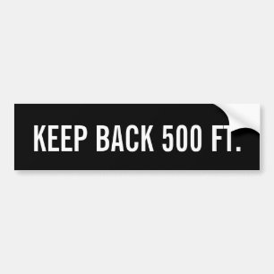 Terug, 500 feet bumpersticker