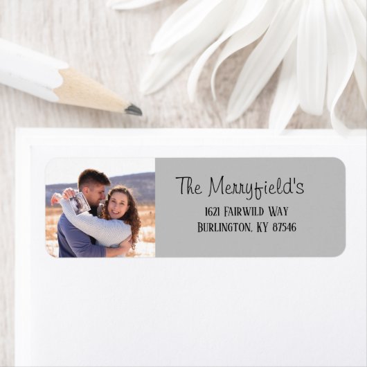 Terug Adres Fotolabel Etiket (Insitu)