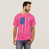 Terug Afdrukken Gym Patriottische Amerikaanse Vlag T-shirt (Voorkant volledig)