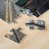 Terug Alley Big City Afbeelding Schilderachtig Puz Legpuzzel (Zijkant)