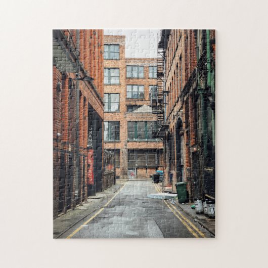 Terug Alley Big City Afbeelding Schilderachtig Puz Legpuzzel (Verticaal)