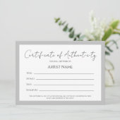 Terug Art Fotocertificaat van echtheid Feestdagenkaart (Staand voorkant)
