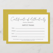 Terug Art Fotocertificaat van echtheid Feestdagenkaart (Voorkant / Achterkant)