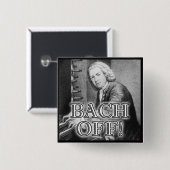 Terug Bach Af Grappige Knop Badge Speld Vierkante Button 5,1 Cm (Voorkant /achterkant)
