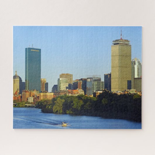 Terug Bay Boston Skyline Puzzle Legpuzzel (Horizontaal)
