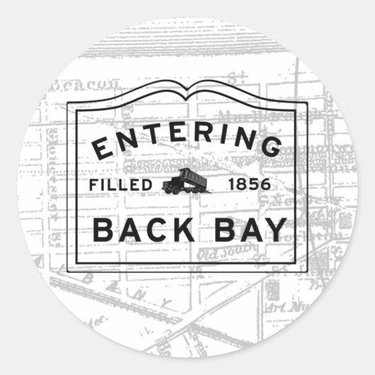 Terug Bay ingevuld Ronde Sticker (Voorkant)