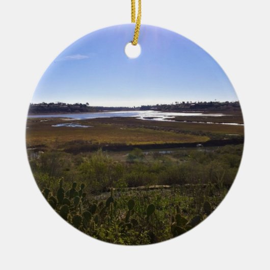 Terug Bay, Newport Beach, Californië Keramisch Ornament (Voorkant)