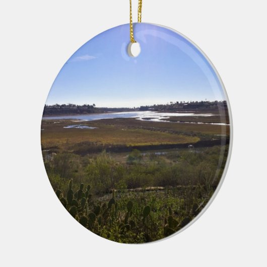 Terug Bay, Newport Beach, Californië Keramisch Ornament (Links)