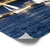 Terug Bay Skyline van de Charles River, Boston Poster (Hoek)