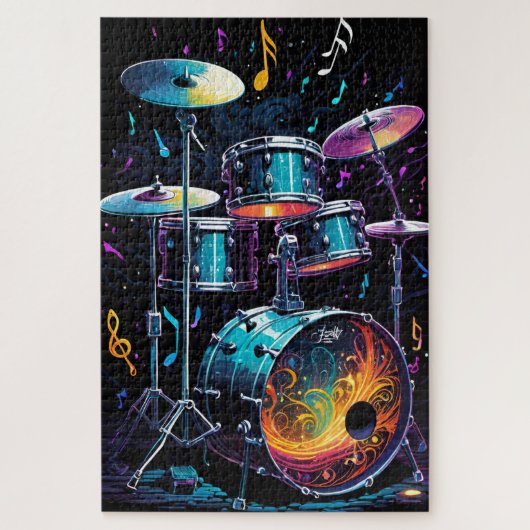 Terug Beat Drum Set Legpuzzel (Verticaal)