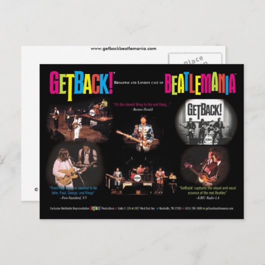 Terug!® Beatlemania Briefkaart (Voorkant / Achterkant)