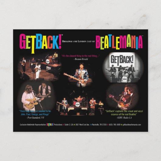 Terug!® Beatlemania Briefkaart (Voorkant)