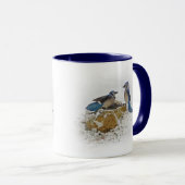 Terug - Blauwe Jay vogels Mok (Voorkant rechts)