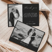 Terug bruiloft dank je wel kaart