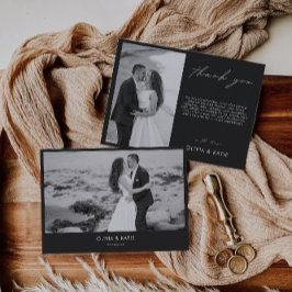 Terug bruiloft dank je wel kaart