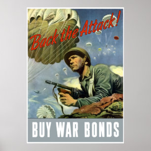 Terug de aanval — Koop oorlogsbassins — grens Poster