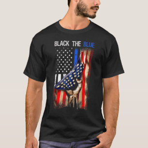 Terug de blauwe Amerikaanse vlag Vintage T-shirt