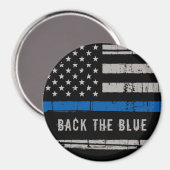Terug de blauwe dunne blauwe lijn Magnet (Voorkant / Achterkant)