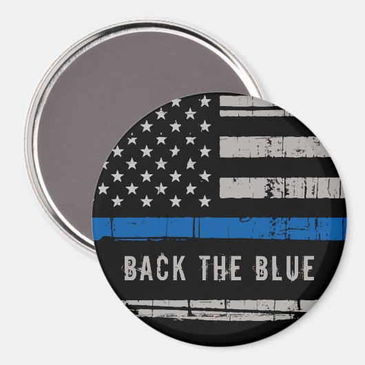 Terug de blauwe dunne blauwe lijn Magnet (Voorkant / Achterkant)
