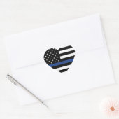 Terug De Blauwe Hart Stickers, Glossy Hart Sticker (Envelop)