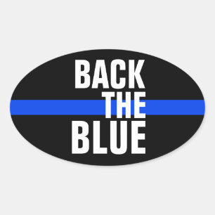 TERUG DE BLAUWE SUPPORT POLITIEKE BUMPERSTICKER OVALE STICKER