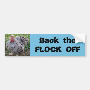 Terug de Bumpersticker van de Rooster van de Vlok