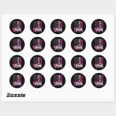 Terug De K Borst Cancer Awareness USA Flag S Ronde Sticker (Vel)