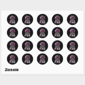 Terug de roze zonnebloempanker met zonnebloem ronde sticker (Vel)