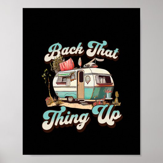 Terug die ding - Grappige camper trailer vakantie Poster (Voorkant)
