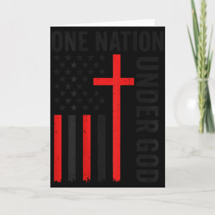 Terug één natie onder God Amerikaanse vlag christe Kaart