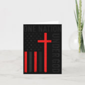 Terug Een Natie Onder God Amerikaanse Vlag Christe Kaart (Voorkant)