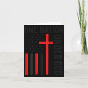 Terug Een Natie Onder God Amerikaanse Vlag Christe Kaart