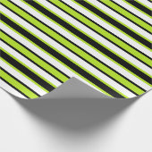 Terug en Forth Black en Lime Green Cadeaupapier (Hoek)