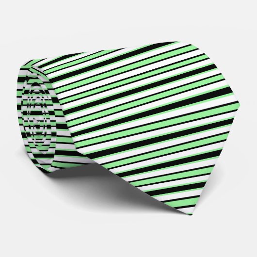 Terug en Forth Black en Mint Green Stropdas (Opgerold)