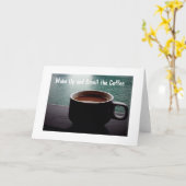 TERUG EN KLAAR OM DE KOFFIE/RELAX TE MELDEN KAART (Gele Bloem)