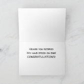 **TERUG? FELICITATIE** KAART (Binnen)