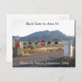 Terug Gate naar Gebied 51 Foto Briefkaart (Voorkant / Achterkant)
