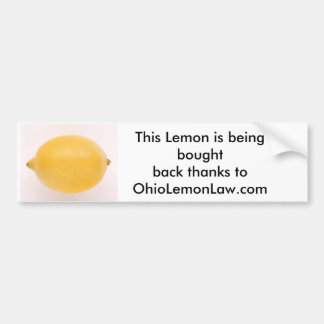 Terug gekocht Lemon Bumpersticker
