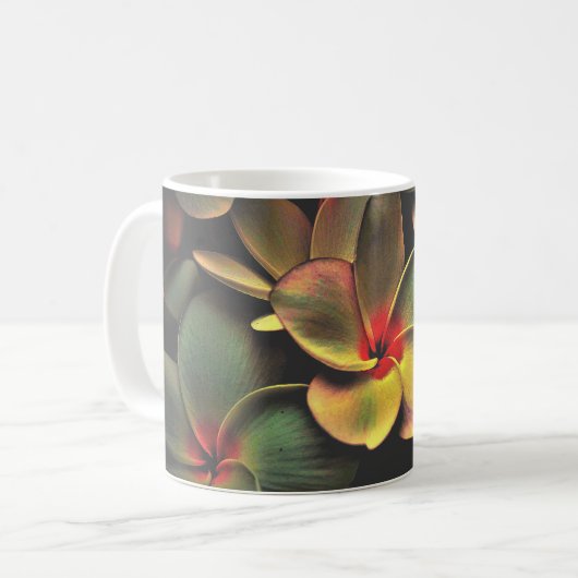 Terug & gele bloem koffiemok (Voorkant links)