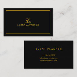 Terug & Gold Modern Event Planner Visitekaartje