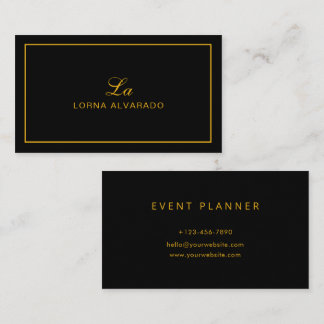 Terug & Gold Modern Event Planner Visitekaartje