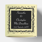 Terug, gouden fleur de lys bruiloft bedankdoosjes (Bovenkant)