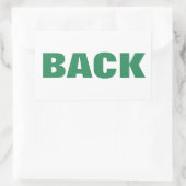 TERUG groen Rechthoekige Sticker (Tas)