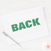 TERUG groen Rechthoekige Sticker (Envelop)