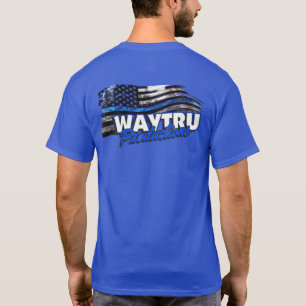 Terug het blauwe WayTru Productions Logo T-shirt
