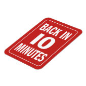 Terug in 10 minuten magneet (Linkerzijde)